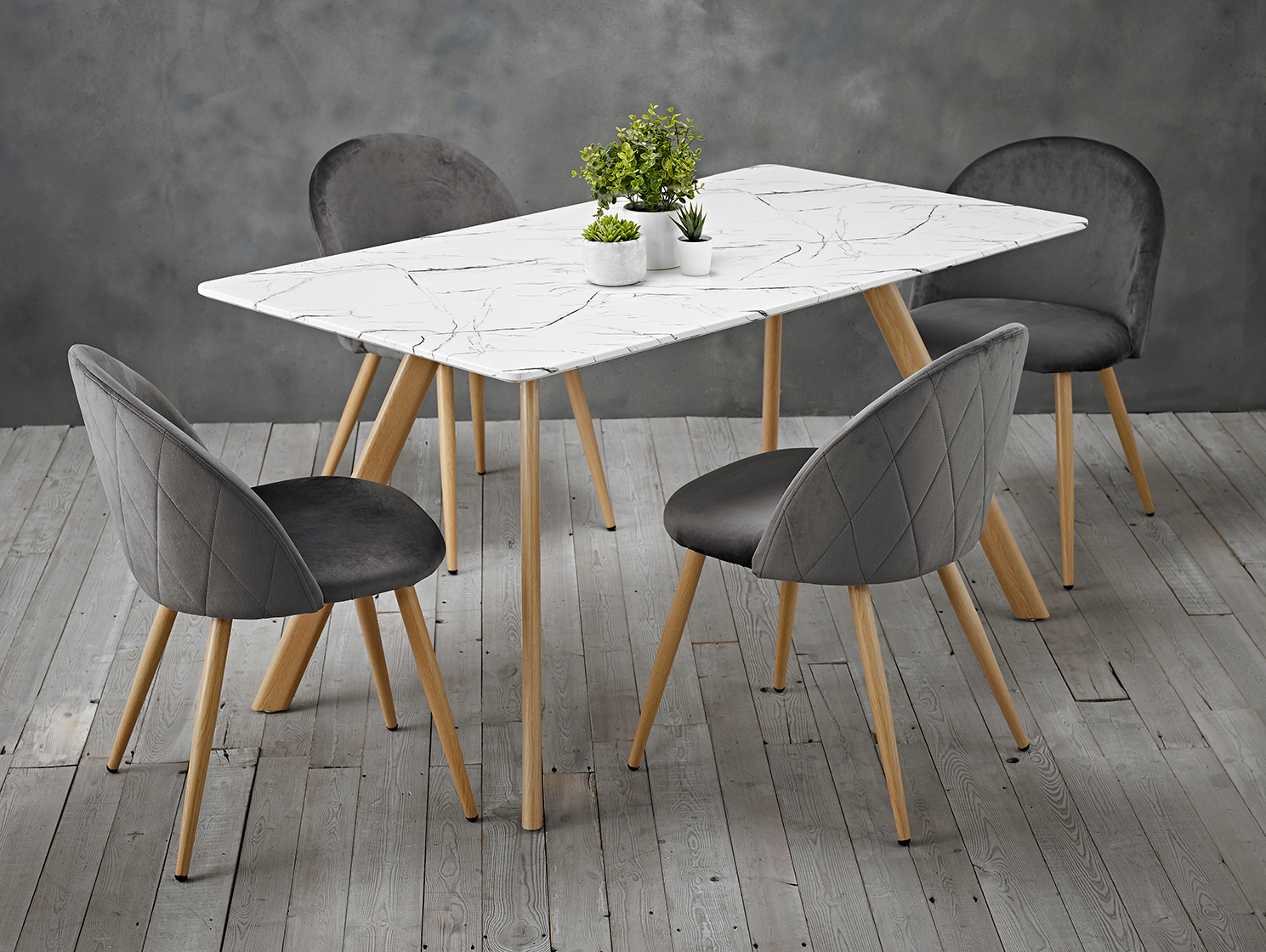 Lakka Dining Table Only (White Marble) – IIPPY